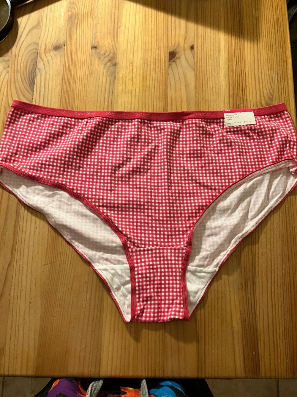 CASIQUE Sezy Ladies' panties red/white gingham check pattern Size 26/28